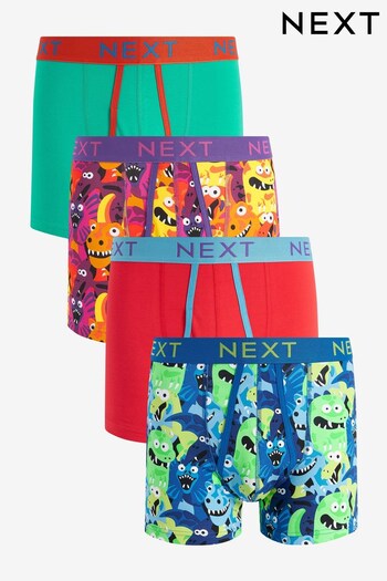 Bright Dino Print 4 pack A-Front Boxers (C57499) | £26