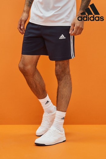 adidas Blue Sportswear Essentials 3-Stripes Shorts (C57561) | £28