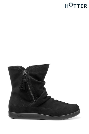 Hotter Pixie III Black Zip Fastening Boots (C57846) | £109