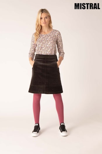Mistral Purple Directional Cord Skirt (C57884) | £53