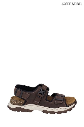 Josef Seibel Brown Janosch Adjustable Leather Sandals (C57928) | £90