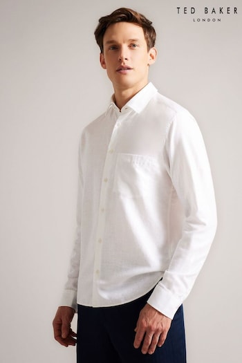 Ted Baker Kingwel Long Sleeve Linen Shirt (C57947) | £90