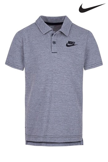 Nike Grey Little Kids Pique buttondown Polo (C58138) | £22