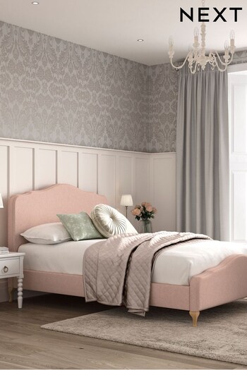 Soft Texture Blush Pink Lucille Upholstered Bed Frame (C58142) | £525 - £625