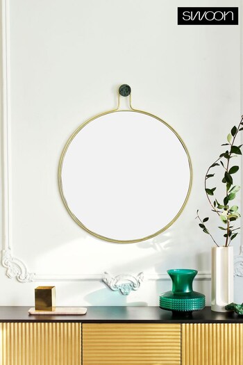 Swoon Gold Wright Round Mirror (C58181) | £149