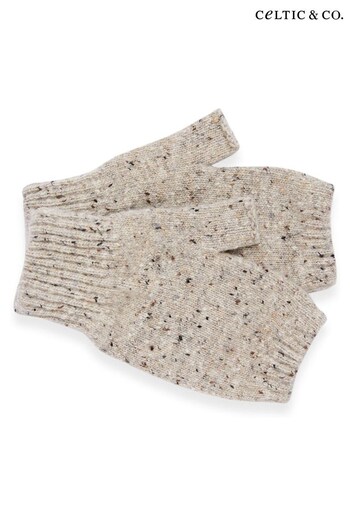 Celtic & Co. Natural Donegal Fingerless Mittens (C58379) | £34