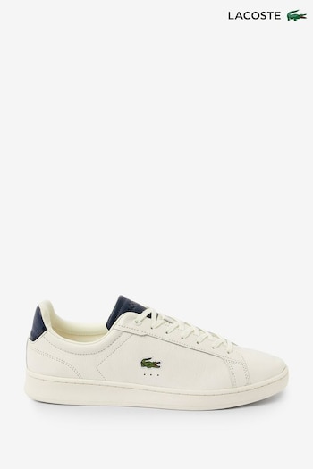 Lacoste Cream/Navy Carnaby Pro Leather Trainers (C58465) | £95