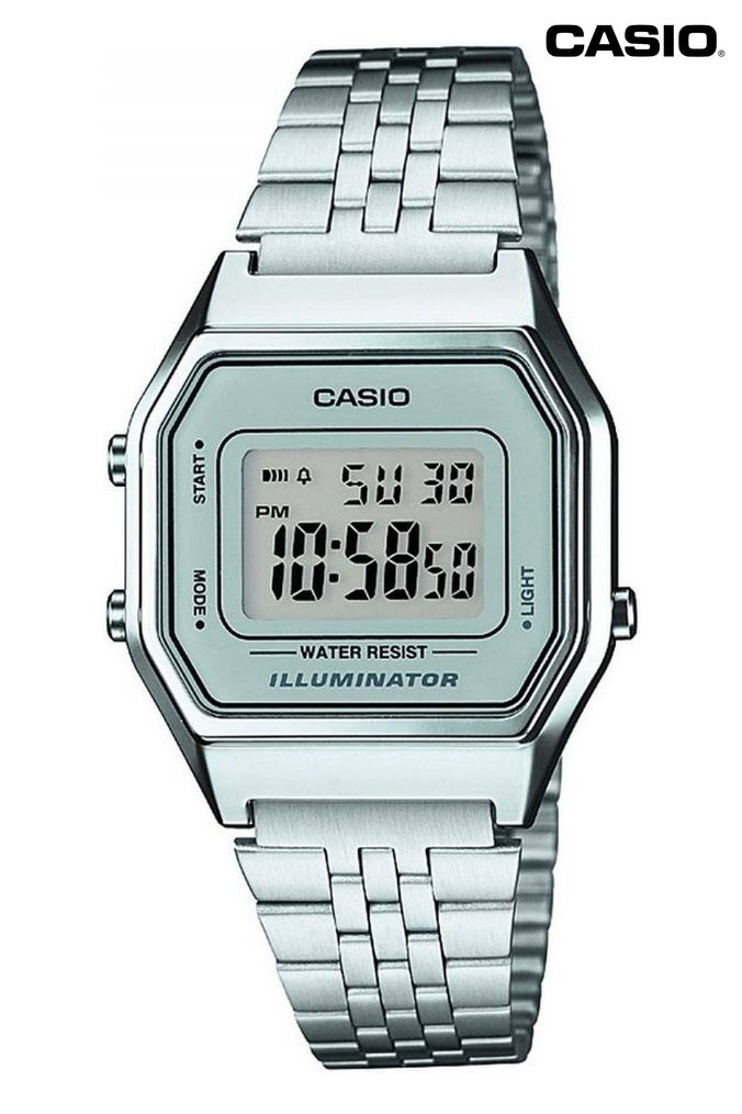 Casio silver watch womens shop