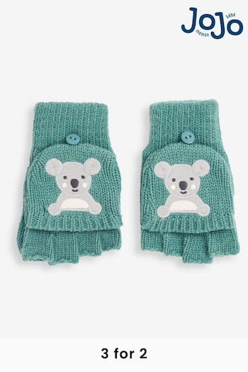 JoJo Maman Bébé Teal Kids' Koala Gloves (C58563) | £15.50