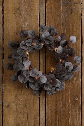 Laura Ashley Royal Purple Swirl LED Wreath (C58630) | £40