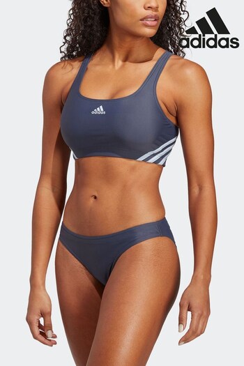 adidas Blue Sportswear Swim 3-Stripe Bikini (C58830) | £19