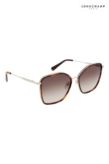 Longchamp Gold Navarre Sunglasses (C58854) | £140