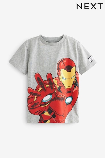 Iron Man Grey Marvel Superhero Short Sleeve T-Shirt (3-16yrs) (C59103) | £11 - £14