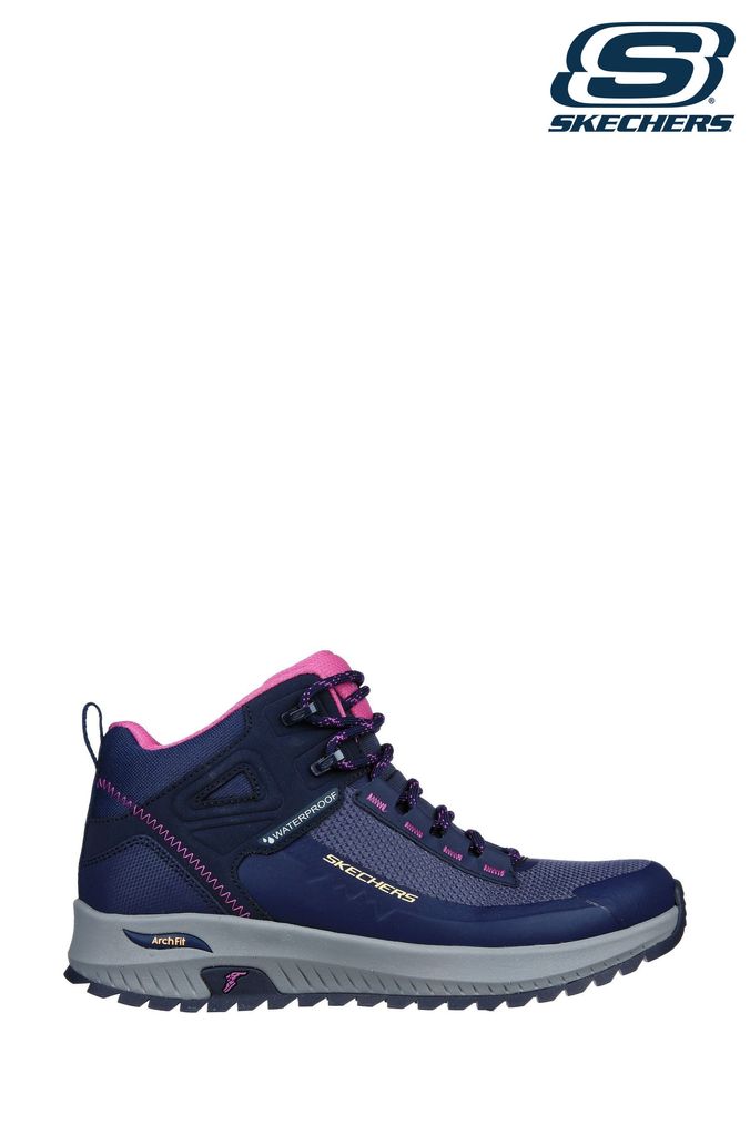 Buy Women s Boots Blue Skechers Footwear Online Next UK
