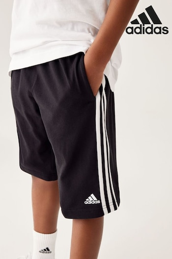 adidas Blue Sportswear Essentials 3-Stripes Knit Shorts (C59679) | £18