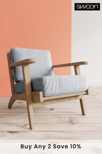 Swoon Soft Wool Light Grey Karla Chair (C59887) | £1,049