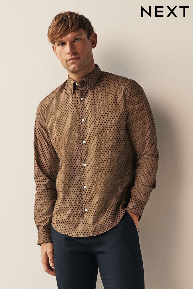 Buy Men s Black Print Shirts Online Next UK