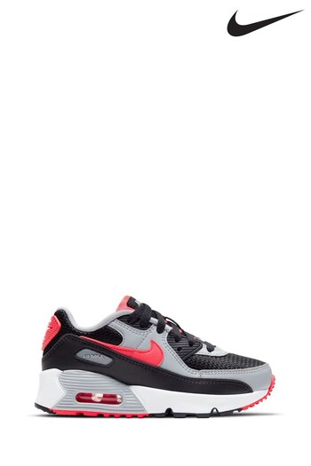 Nike Grey/Red Air Max 90 Junior Trainers (C5W265) | £65