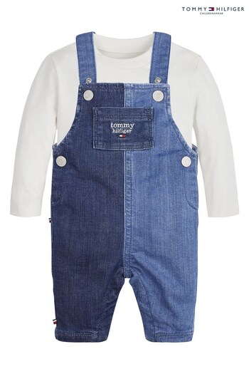 Tommy Hilfiger Iconic Baby Dungaree Set (C60270) | £75
