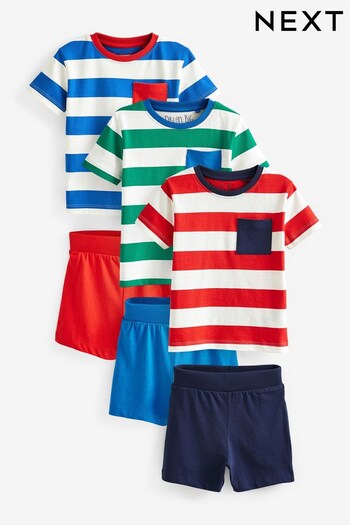Multi Stripe 3 Pack Short Pyjamas (9mths-12yrs) (C60373) | £23 - £29