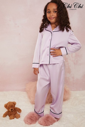 Chi Chi London Purple Girls Pyjamas (C60428) | £35