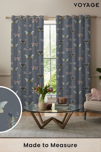 Voyage Storm Grey Fray Made to Measure Curtains (C60496) | £109