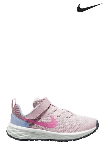 Nike Pink/Lilac Junior Revolution 6 Trainers (C60573) | £35