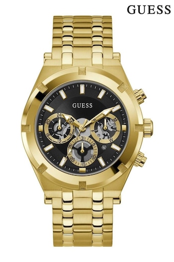 Guess Gents Continental Gold Tone Sport Watch (C60619) | £189