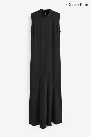 Calvin nblandade Klein Crepe Maxi Black Dress (C60671) | £250