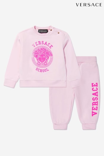Baby Girls Medusa Tracksuit in Pink (C60712) | £137