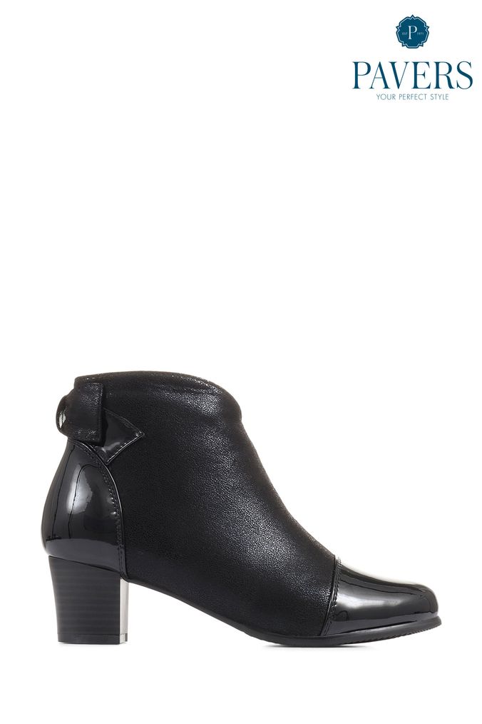 Pavers black ankle boots cheap