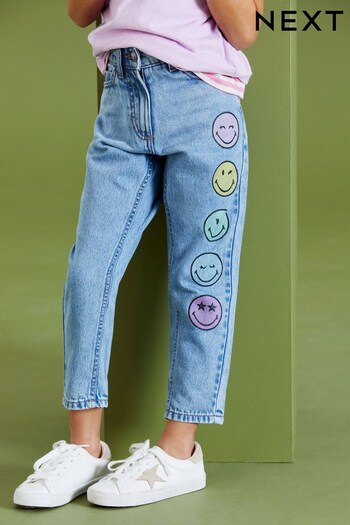 SmileyWorld Mom Jeans logo-trimmed (3-16yrs) (C60840) | £22 - £27