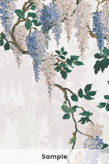 Woodchip & Magnolia Blue Wisteria Sample Wallpaper (C60905) | £2