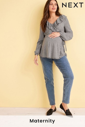 Mid Blue Maternity Mom Fit Jeans (C61025) | £40