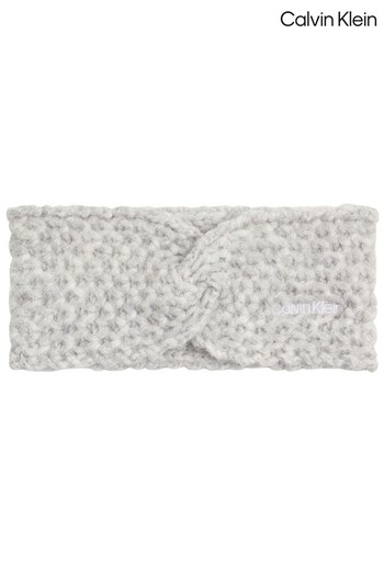 Calvin Klein Waffle Knit Grey Headband (C61118) | £40