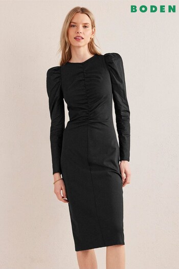 Boden Black Jersey Midi Dress (C61147) | £90