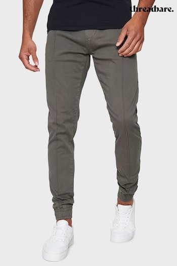 Threadbare Green Slim Fit Cuffed Casual Trousers glittered With Stretch (C61331) | £30