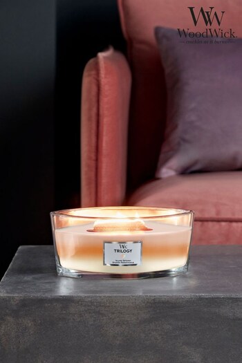 Woodwick Pink Ellipse Trilogy Island Getaway Candle (C61437) | £36