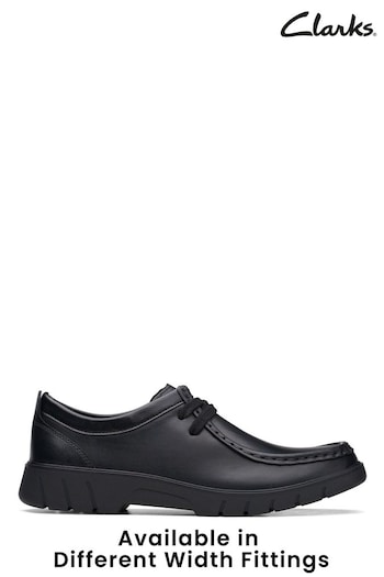 Clarks Black Multi Fit Leather Branch Low Comfort Shoes (C61526) | £56