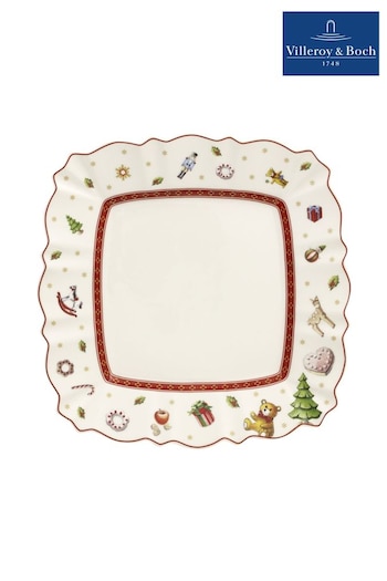 Villeroy and Boch Red Toy's Delight Christmas Square Breakfast Plate (C61597) | £35