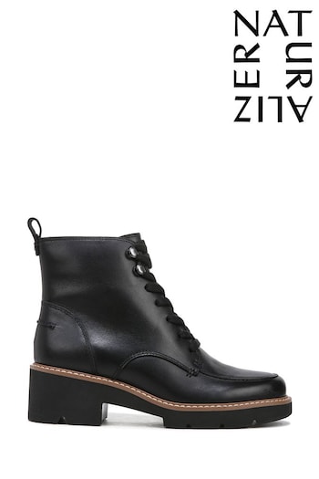 Naturalizer Dara Black Leather Ankle Boots rick (C61784) | £170