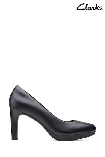 Clarks Black Leather Ambyr Joy leather Shoes (C61832) | £65