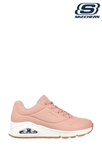 Skechers Light Pink Skechers Uno Stand On Air Womens Trainers (C61846) | £77