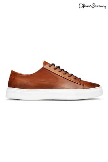 Oliver Sweeney Natural Sirolo Hand Antiqued Leather Lightweight Trainers (C62057) | £199