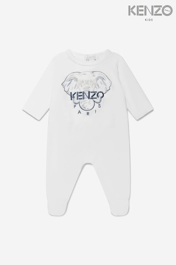 Baby Boys Velvet Elephant Babygrow (C62069) | £45