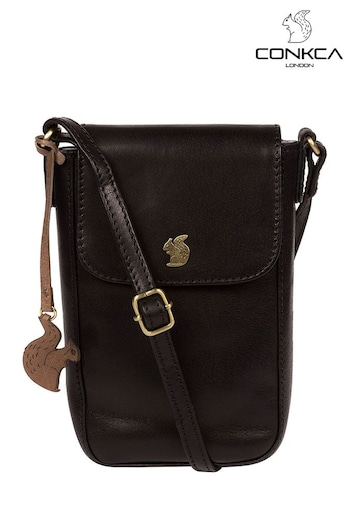 Conkca Buzz Leather Cross-Body Phone Bag (C62070) | £39