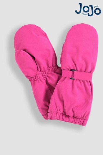 JoJo Maman Bébé Fuchsia Waterproof Fleece Lined Mittens Gloves (C62146) | £18