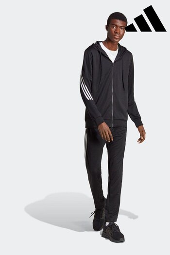 adidas Black Sportswear 3-Stripes Tracksuit (C62151) | £65