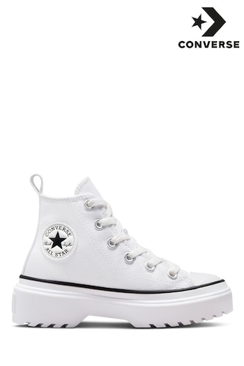 Converse White Lugged Lift Junior Trainers (C62269) | £55