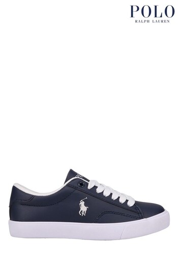 Polo Ralph Lauren Blue Theron V Laced Logo Trainers (C62275) | £70